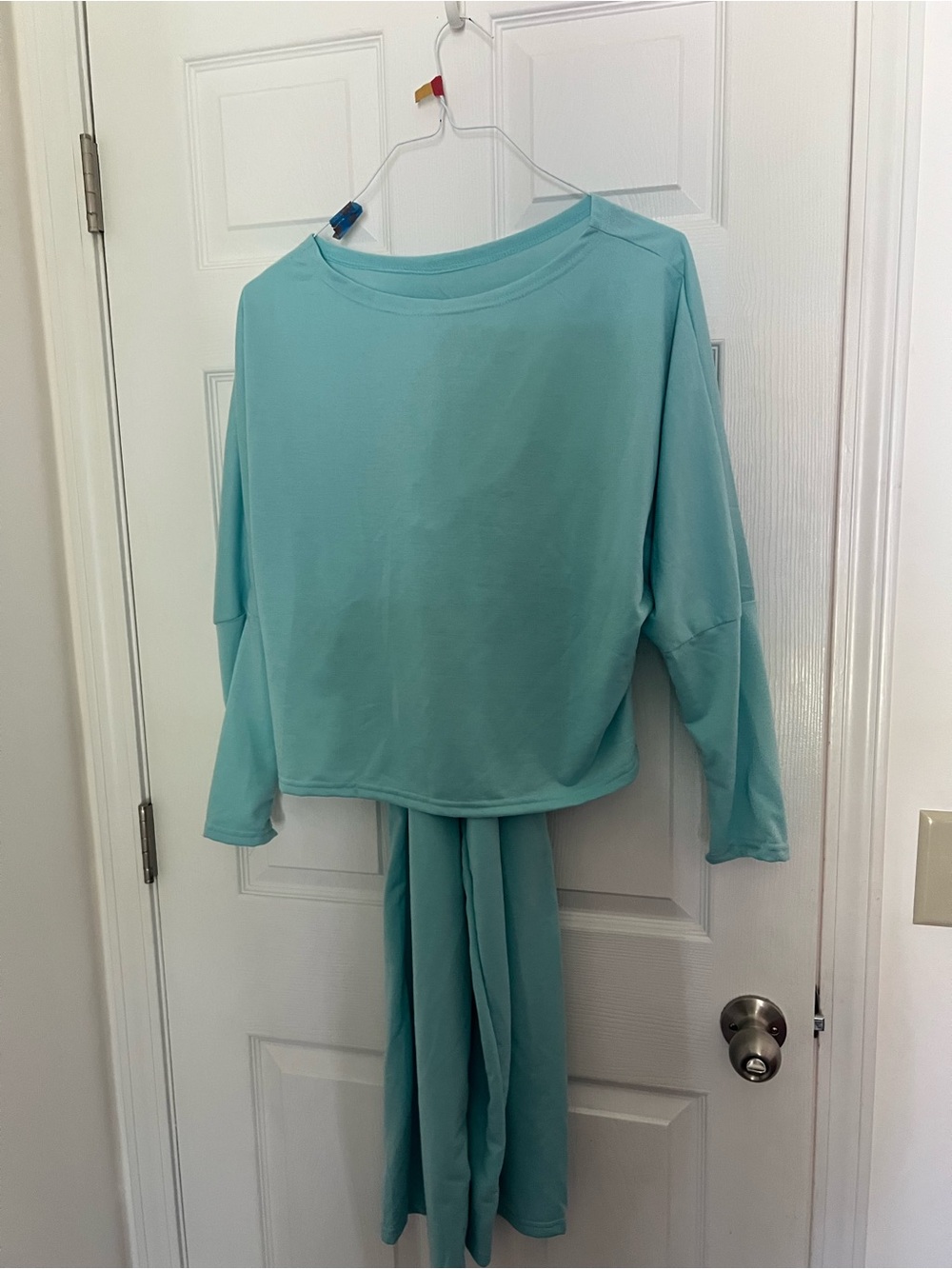 Women's Wide Leg 2 piece set in Light Teal - Relaxed Fit